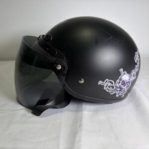 Bell Shorty Matte Motorcycle Half Open Face Helmet Visor, Face shield Black XS